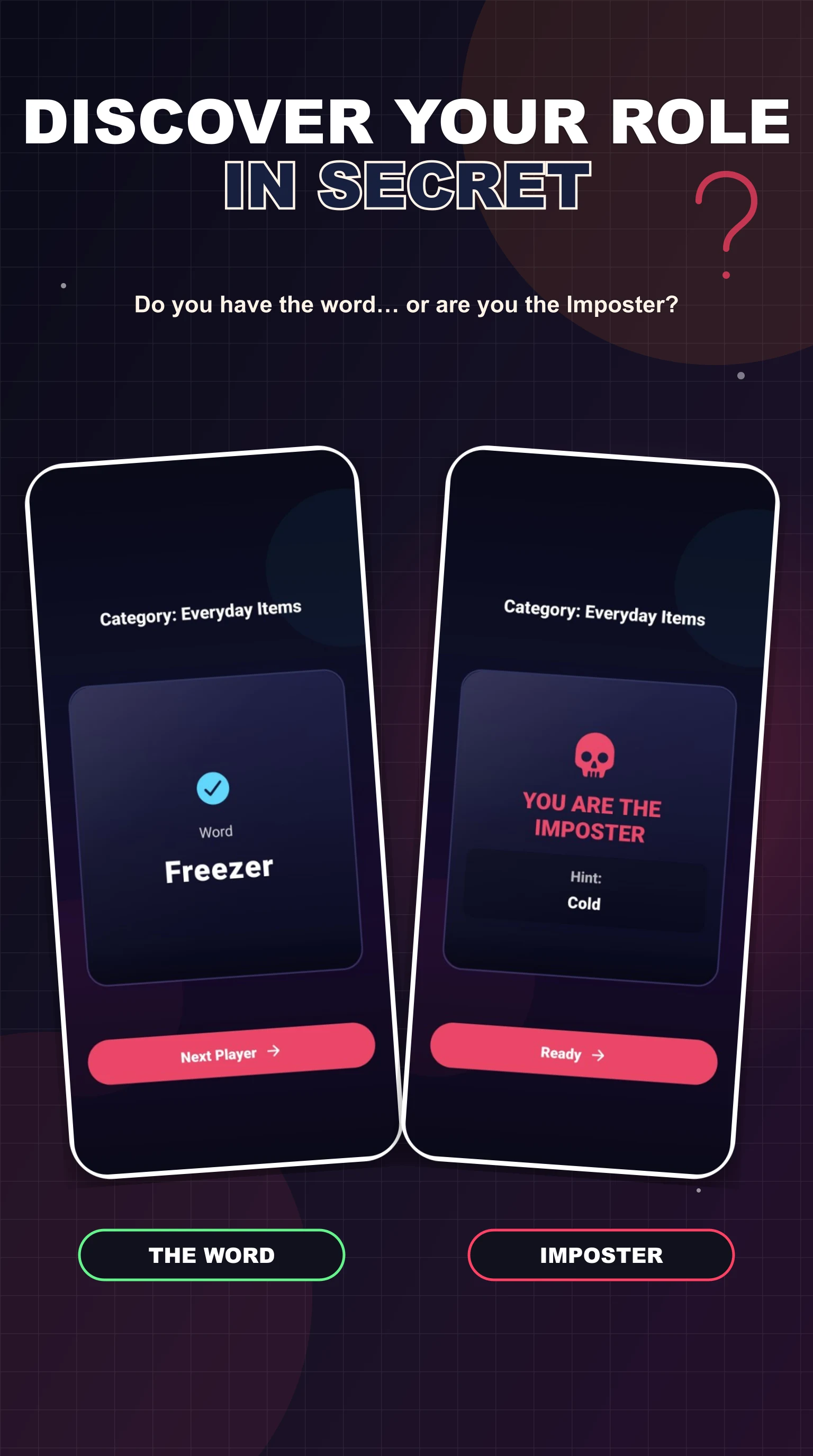 Imposter Who? Party Word Game screenshot